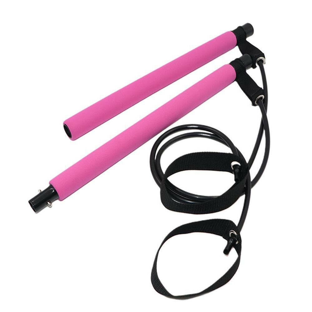 YXILEE Pilates bar Set with Resistance Bands for Women Adjustable Pilates  Stick Yoga Strap, Jump Rope, Hip Band, Gym Bag, Workout Guide for Full Body  Workouts (Purple Pilates Bar Kit) : 